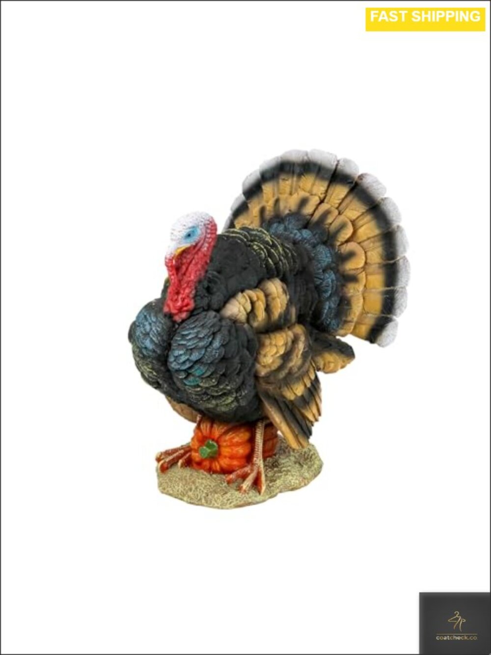 North American Turkey Statue Full Color Small Garden Decor